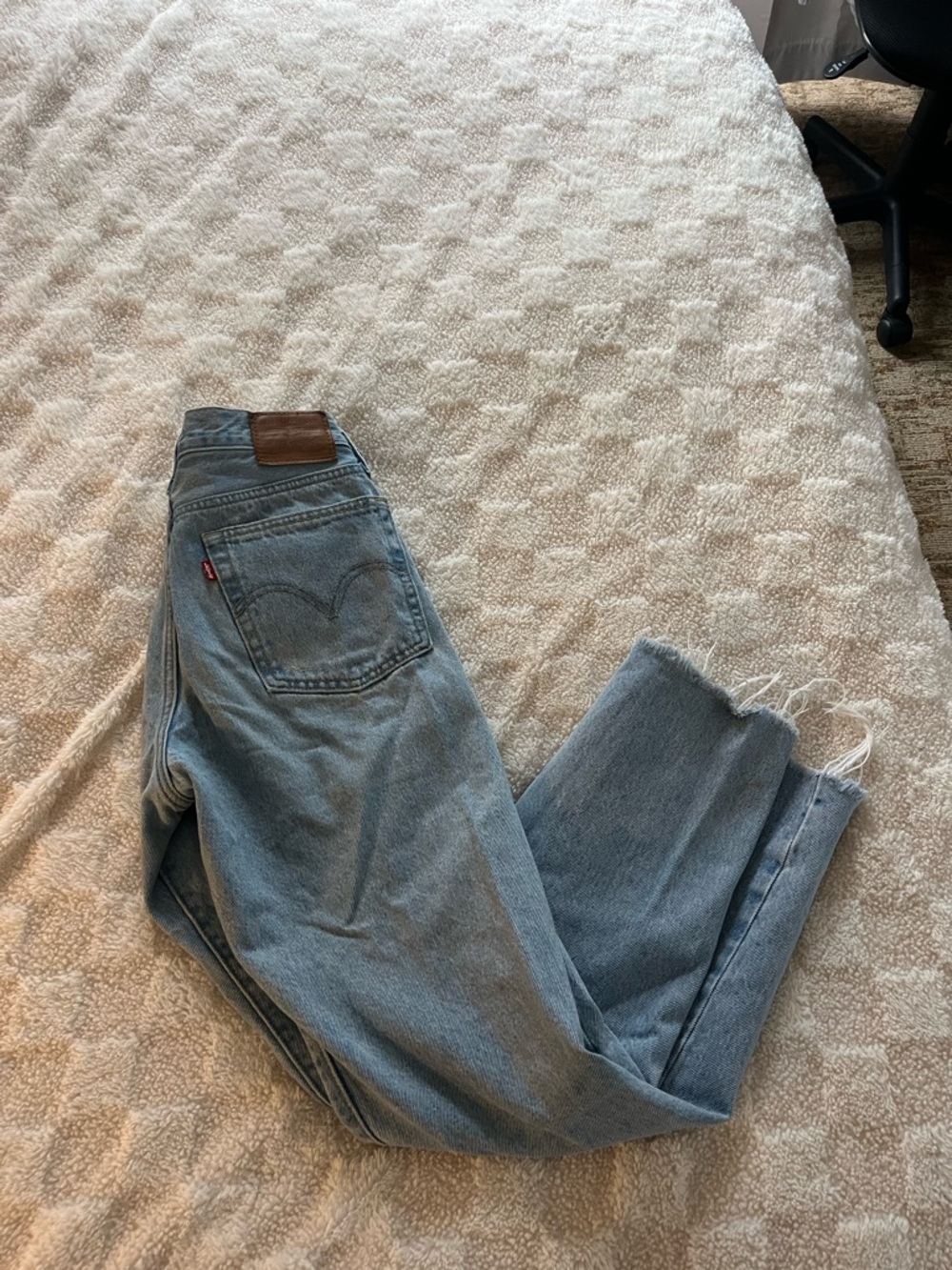 Levi's Light Blue High-Rise Wedgie Straight Jeans